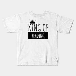 Bookworm king of reading Kids T-Shirt